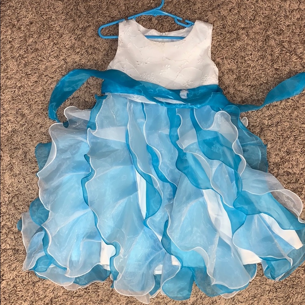 Formal Girl Ruffle Pageant Princess Party Dress